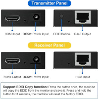 HDMI-подовжувач Ozvavzk MO-MINI YCQ-01 60 м 1080P @ 60 Гц Ethernet HDMI-подовжувач (3171)