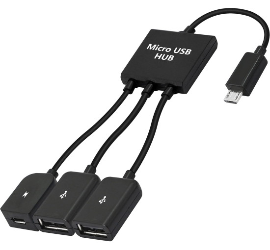 Кабель-розгалужувач YACSEJAO YAC-172 Dual Micro USB, чорний (4126)