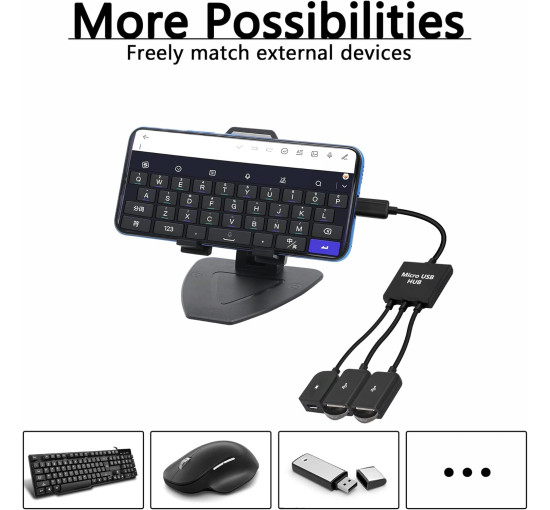 Кабель-розгалужувач YACSEJAO YAC-172 Dual Micro USB, чорний (4126)