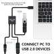 Кабель-розгалужувач YACSEJAO YAC-172 Dual Micro USB, чорний (4126)