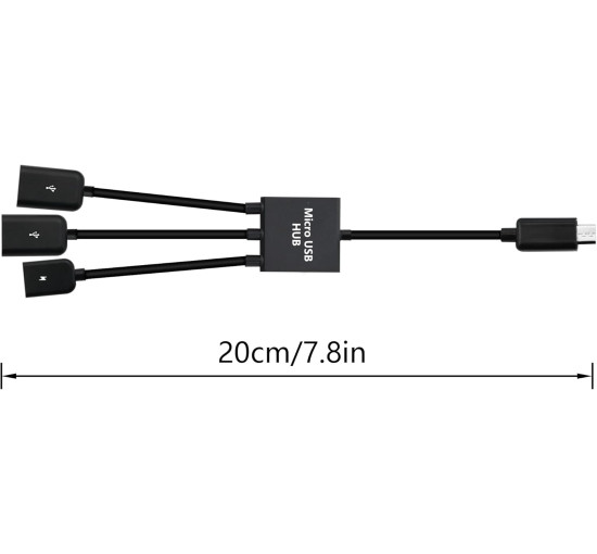 Кабель-розгалужувач YACSEJAO YAC-172 Dual Micro USB, чорний (4126)