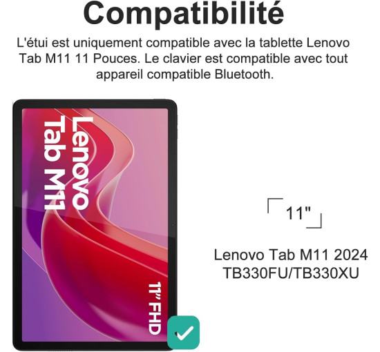 Клавиатура IVEOPPE для Lenovo Tab M11 11", небесно-голубой (3104)