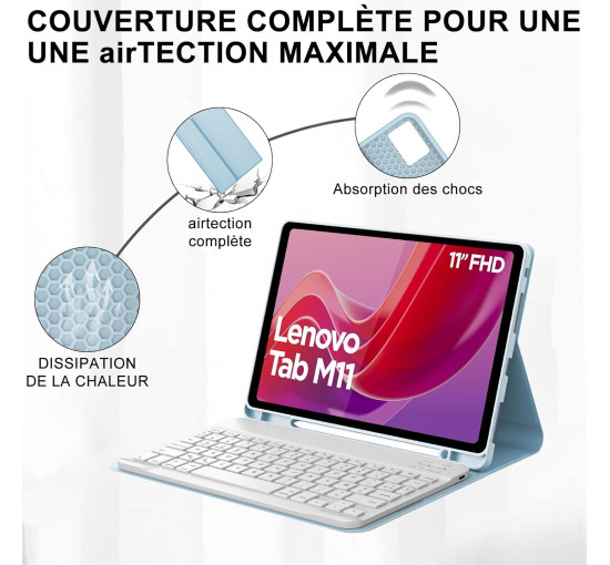 Клавиатура IVEOPPE для Lenovo Tab M11 11", небесно-голубой (3104)