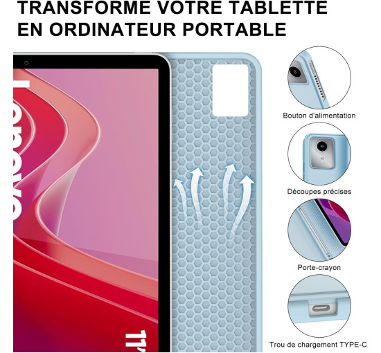 Клавиатура IVEOPPE для Lenovo Tab M11 11", небесно-голубой (3104)