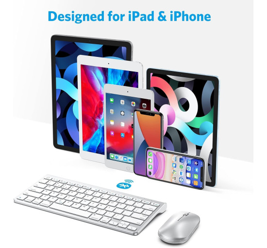 Комплект Bluetooth-клавіатури та миші OMOTON для iPad зі складним кронштейном (2063)