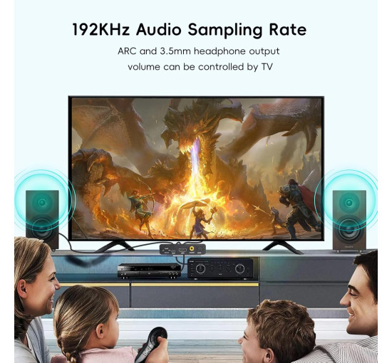Конвертер OSCY HDMI ARC, цифро-аналоговий аудіоконвертер 192 кГц (3167)