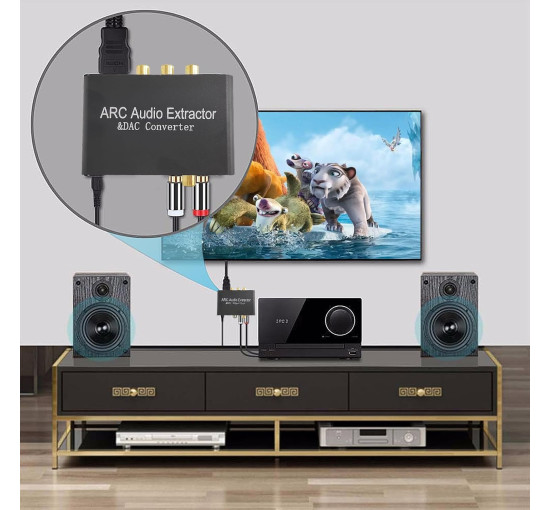 Конвертер OSCY HDMI ARC, цифро-аналоговий аудіоконвертер 192 кГц (3167)