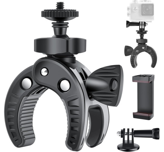 Кріплення UTEBIT для велосипедної екшн-камери з обертанням на 360° та смартфона, чорний (3045)