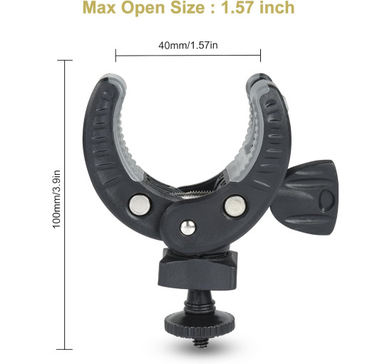 Кріплення UTEBIT для велосипедної екшн-камери з обертанням на 360° та смартфона, чорний (3045)