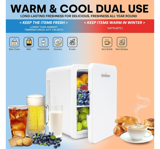 Портативный мини-холодильник Enventor, белый (2072)