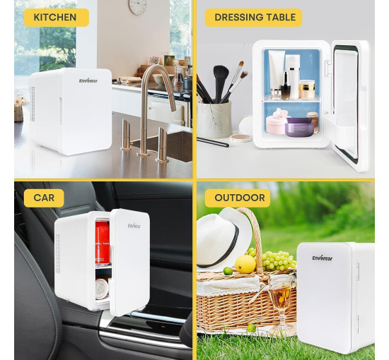 Портативный мини-холодильник Enventor, белый (2072)