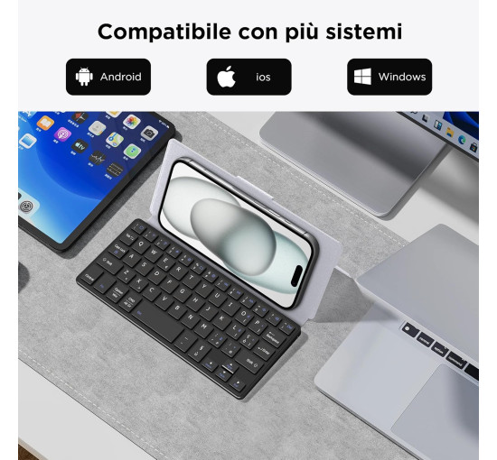 Міні-клавіатура CACOE X62 для мобільного телефону, світло-сіра (2161)