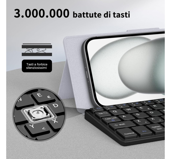 Міні-клавіатура CACOE X62 для мобільного телефону, світло-сіра (2161)