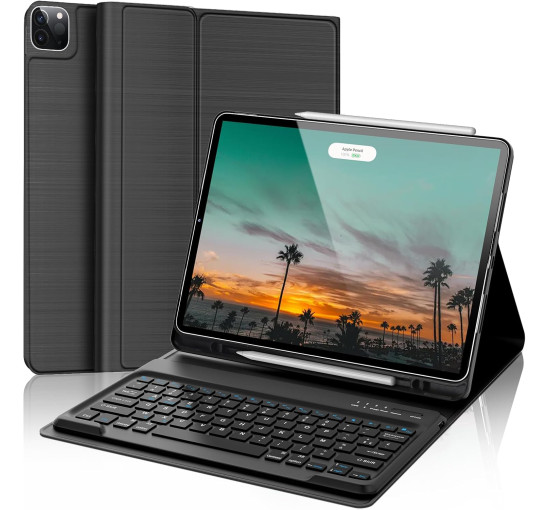 Магнітний чохол-клавіатура FOGARI з Bluetooth для iPad Pro 12.9 2022-2018, черний (2146)