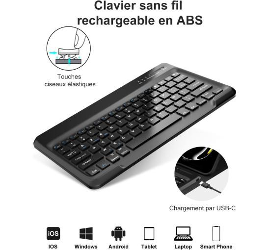 Магнітний чохол-клавіатура FOGARI з Bluetooth для iPad Pro 12.9 2022-2018, черний (2146)