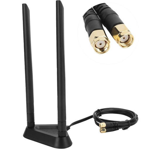 Мережевий кабель-подовжувач ASHATA з магнітною основою та антеною, подовжувач RPSMA, основа з кабелем 1,1 м (0190)