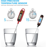 MixcMax Кухонный термометр для консервирования, TP300, ЖК-дисплей, красный (5015)