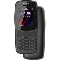 Мобильный телефон Nokia 106 с большими кнопками, 4 ГБ, Dual Sim, 2018, светодиодным фонариком, FM-радио, темно-серый (0036)