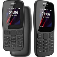 Мобильный телефон Nokia 106 с большими кнопками, 4 ГБ, Dual Sim, 2018, светодиодным фонариком, FM-радио, темно-серый (0036)