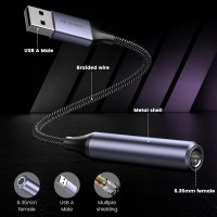 Аудиоадаптер MOSWAG USB на 1/4 Jack, черный (5002)