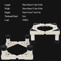 MQZHUK Опорна рама для холодильника JHZY2-Z240220W-D3-15, регульована довжина/ширина основи 30-48 см, висота 15 см, білий (5138)