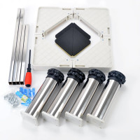 MQZHUK Опорна рама для холодильника JHZY2-Z240220W-D3-15, регульована довжина/ширина основи 30-48 см, висота 15 см, білий (5138)