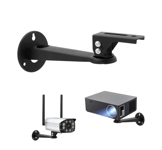 Настінне кріплення ATORSE  з монтажними гвинтами, поворотне на 360°, для телевізорів, аудіо, проекторів, чорне (0075)