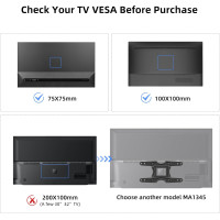 Настінне кріплення Suptek MA2720_SML для телевізора з діагоналлю 13-32 дюймів, чорний (4075)