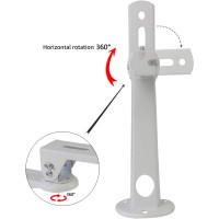 Настенный кронштейн Psdndeww для подвески проектора с возможностью вращения на 360°, расширяемый, 7,9-дюймовый, белый (0076)