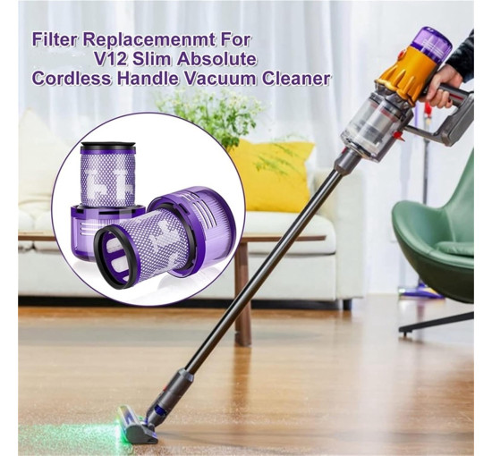 Інструменти для очищення пилового фільтра MSEUIPV, сумісний з Dyson V12 Detect Slim Filter (2073)