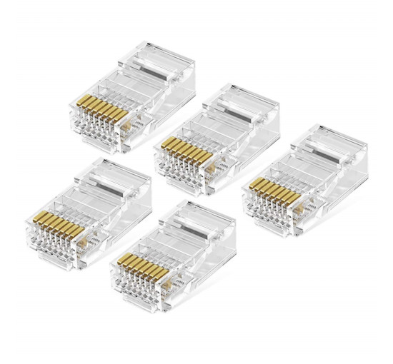 Обтисна головка Ugreen 20329 RJ45 cat 5e для мережевих роз'ємів, пакет з 10 шт. (0021)