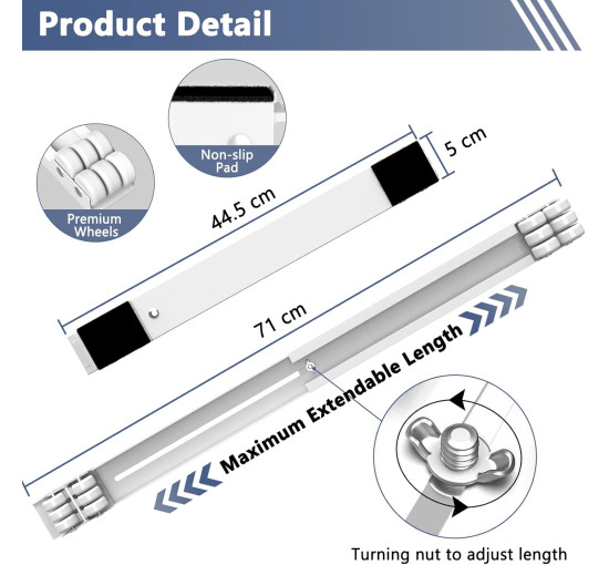 Підставка для пральної машини SOLEJAZZ SOWMSWE-EU з гальмом, навантаження 300 кг, біла (2123)