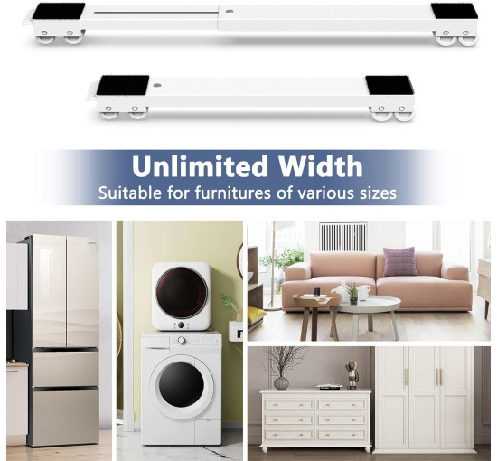 Підставка для пральної машини SOLEJAZZ SOWMSWE-EU з гальмом, навантаження 300 кг, біла (2123)