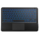 Підсвічена Bluetooth-клавіатура EasyAcc k03 з тачпадом, надлегка QWERTZ, бездротова клавіатура з 7 кольорами, чорна (2037)
