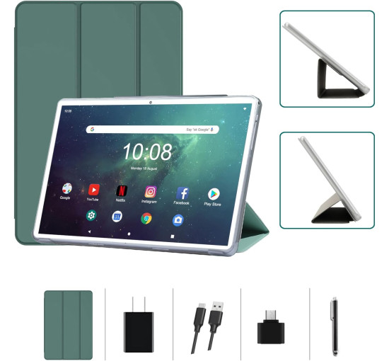 Планшет Niuniutab KT107 Android, 10", 2-SIM карты, 4 ГБ оперативной памяти, 64 ГБ ПЗУ, серебристый (4132)