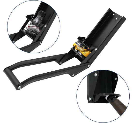 Подрібнювач банок HMF з відкривачкою для пляшок, чорний, 500 мл, пластик, настінний (0138)