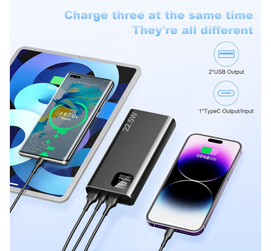 Портативний зарядний пристрій Usiou M8-C 27000 мАг (4090)