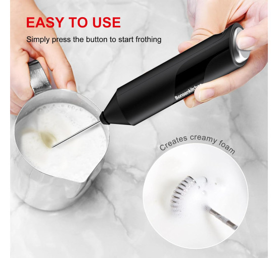 Піноутворювач Bonsenkitchen MF8712-NEW, чорний (4179)