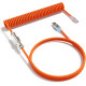 Професійний кастомний кабель MAMBASNAKE C01Ultra USB-C Aviator для ігрових клавіатур, помаранчевий (4177)
