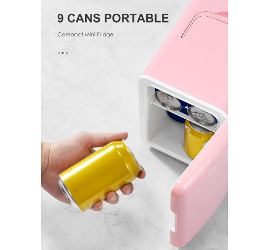 Reemix портативний холодильник-охолоджувач та підігрівач KM-14-4L, 4 літри, рожевий (4197)