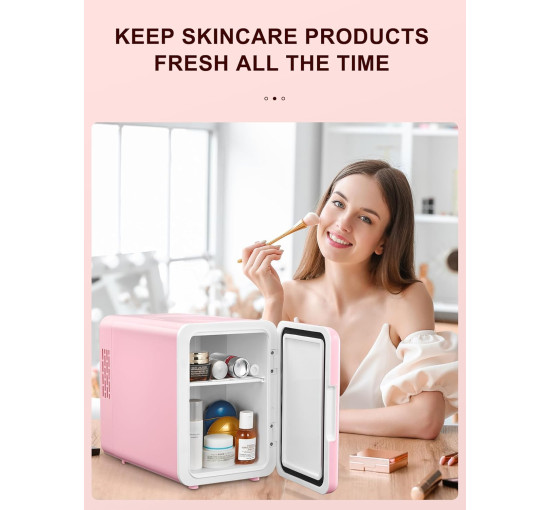 Reemix портативний холодильник-охолоджувач та підігрівач KM-14-4L, 4 літри, рожевий (4197)