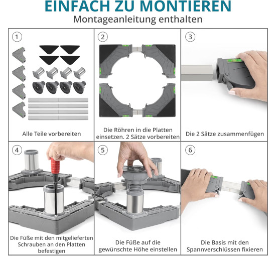 Регульована підставка для міні-холодильника та пральної машини Winter Shore HS-MFSTAND1 (3020)