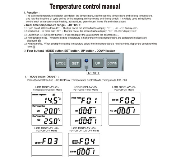Розетка контролю температури DAUF, високоточний регулятор температури з таймером для акваріума (0158)