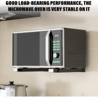 Розсувна підставка Husalsea 301-12799 для мікрохвильової печі, чорна (4026)