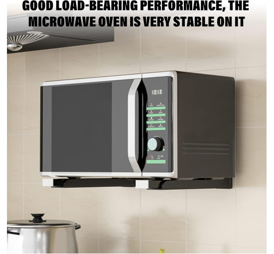 Розсувна підставка Husalsea 301-12799 для мікрохвильової печі, чорна (4026)