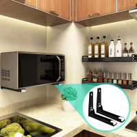 Розсувна підставка Husalsea 301-12799 для мікрохвильової печі, чорна (4026)