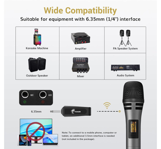 Беспроводной динамический микрофон TONOR TW310 (0198)