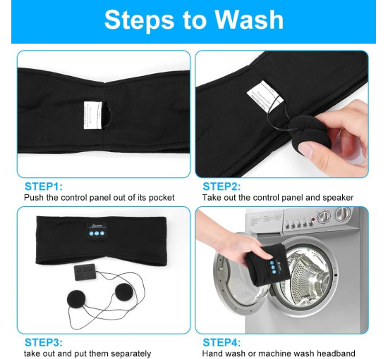 Спортивні навушники Flintronic з пов'язкою на голову, чорні (3144)