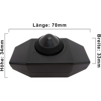 Світлодіодний димер PB-Versand 534 (DIM-CP-BL) 1-60 Вт з кабелем 2м (вилка + розетка) з плавним регулюванням яскравості, чорний (4073)