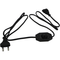 Світлодіодний димер PB-Versand 534 (DIM-CP-BL) 1-60 Вт з кабелем 2м (вилка + розетка) з плавним регулюванням яскравості, чорний (4073)